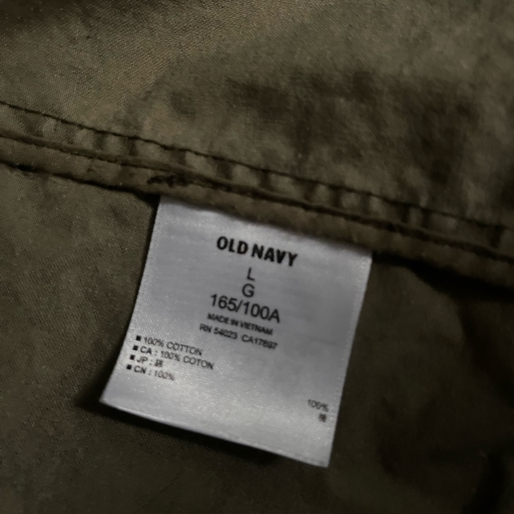 Old Navy Army Green Camo Lightweight Cinched Jacket - Picture 7 of 7